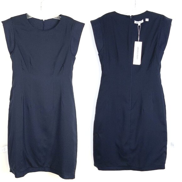 New Veronica Beard Navy Sleeveless Mini Sheath Dress Sz 4-6 - Picture 11 of 16
